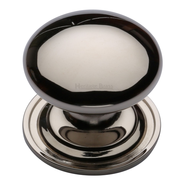 C2240 38-PNF • 38 x 38 x 33mm • Polished Nickel • Heritage Brass Mushroom Cabinet Knob